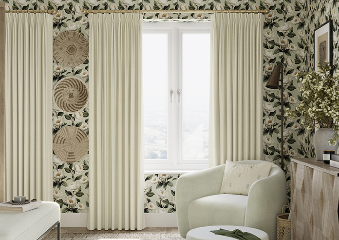 Trellis Prints, Noble Stripe Bud Green - Made to Measure Curtains - Image 3